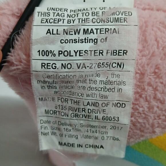 Care Bears American Greetings 2017 Cheer Bear Pillow Land Of Nod Pink Square - Picture 10 of 14